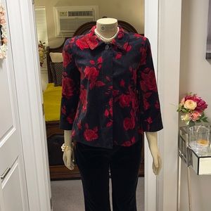 red rose velveteen jacket.